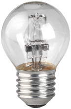 Лампа галогенная HAL-P45-28W-230V-E27-CL  ЭРА (галоген, шар, 28Вт, нейтр, E27)