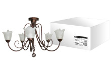 Люстра НПБ-11-22-5х40 «Соната» антик с медью 5х40Вт E14 TDM