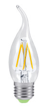 Лампа светодиодная LED-СВЕЧА НА ВЕТРУ-PREMIUM 5Вт 2300В Е27 4000К 450Лм прозрачная ASD 