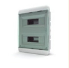 Бокс встраиваемый  24 модуля, IP40, цвет дверки прозрачный зеленый, комплектация 1 (Текфор)(BVZ 40-
