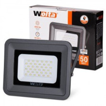 Светодиодный прожектор WOLTA WFL-50W/06 50Вт 5700K 4500лм серый IP65 215x206/155x35 1/10