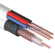 Кабель для видеонаблюдения ККСВ-В + 4х0.5мм., 305м., белый  REXANT