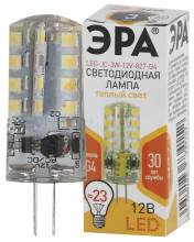 Лампы СВЕТОДИОДНЫЕ СТАНДАРТ LED JC-3W-12V-827-G4  ЭРА (диод, капсула, 3Вт, тепл, G4)