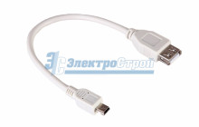 Шнур  mini USB (male) - USB-A (female)  0.2M  REXANT