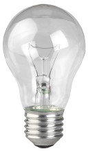 Лампа накаливания  ЭРА А55/А50-75-230-E27-CL