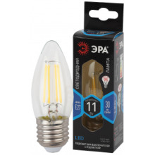 Лампочка светодиодная ЭРА F-LED B35-11W-840-E27 Е27 11Вт филамент свеча нейтральный белый свет