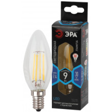 Лампочка светодиодная ЭРА F-LED B35-9w-840-E14 Е14 9Вт филамент свеча нейтральный белый свет