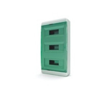 Бокс навесной 36 модулей, IP40, цвет дверки прозрачный зеленый, комплектация 1 (Текфор)(BNZ 40-36-1)