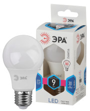 Лампочка светодиодная ЭРА STD LED A60-9W-840-E27 E27 9Вт груша нейтральный белый свет