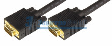 Шнур VGA plug - VGA plug  3М  gold  с ферритами  REXANT