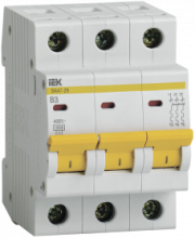 Авт. выкл. ВА47-29 3Р 3А 4,5кА х-ка  В ИЭК