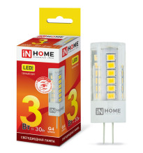 Лампа светодиодная LED-JC-VC 3Вт 12В G4 3000К 270Лм IN HOME