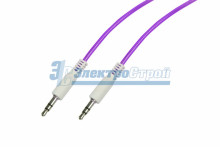 Аудио кабель AUX 3.5 мм гелевый 1M фиолетовый                                                       