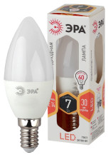 Лампочка светодиодная ЭРА STD LED B35-7W-827-E14 E14 7Вт свеча теплый белый свет