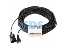 Удлинитель шнур  30 м черный ПВС 2*0,75 (6А/1300Вт) PROconnect