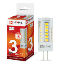 Лампа светодиодная LED-JC-VC 3Вт 12В G4 6500К 270Лм IN HOME