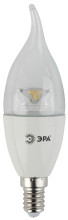 Лампа светодиодная Эра LED BXS-7W-827-E14-Clear (диод,свеча на ветру,7Вт,тепл,E14)