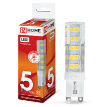 Лампа светодиодная LED-JCD-VC 5Вт 230В G9 6500К 450Лм IN HOME