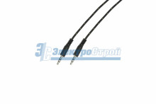 Аудио кабель AUX 3.5 мм в тканевой оплетке 1M черный