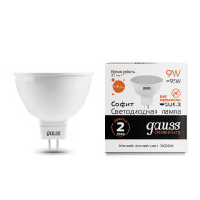 Лампа Gauss LED Elementary MR16 GU5.3 9W 3000K 1/10/100