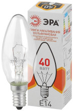 Лампа накаливания  ЭРА ДС (B36) свечка 40Вт 230В E14 цв. упаковка