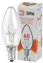 Лампа накаливания  ЭРА ДС (B36) свечка 60Вт 230В E14 цв. упаковка