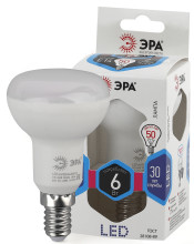 Лампочка светодиодная ЭРА STD LED R50-6W-840-E14 Е14 6Вт рефлектор нейтральный белый свет