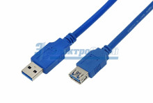 шнур штекер USB A 3.0- гнездо USB A 3.0 1,5м  REXANT