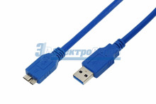 шнур штекер USB A 3.0- штекер micro USB 3.0 1,5м  REXANT