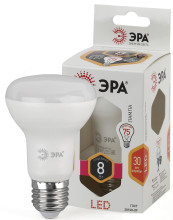 Лампа светодиодная Эра LED R63-8W-827-E27 (диод, рефлектор, 8Вт, тепл, E27)