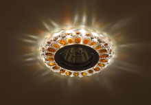 Светильник DK LD10 SL OR/WH  ЭРА декор cо светодиодной подсветкой MR16, прозрачный оранжевый