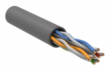 ITK Кабель связи витая пара U/UTP, кат.6 4x2х23AWG solid, LSZH, 305м, серый