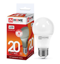 Лампа светодиодная LED-A60-VC 20Вт 230В Е27 6500К 1900Лм IN HOME