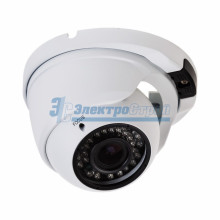 Купольная уличная камера IP 2.1Мп Full HD (1080P), объектив 2.8- 12 мм., ИК до 30 м., PoE + Звук 