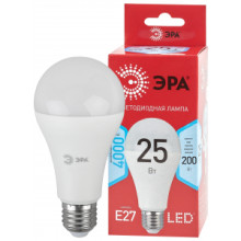 Лампочка светодиодная ЭРА RED LINE LED A65-25W-840-E27 R Е27 25Вт груша нейтральный белый свет
