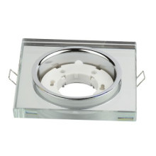 Светильник встраиваемый GX53R-SMR-glass под лампу GX53 КВАДРАТ СТЕКЛО зеркальный IN HOME