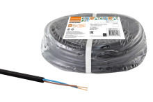 Провод ПВСмб 2х0,75 (20м), черный Народный