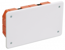 Коробка КМ41026 распаячная 172х96x45мм для полых стен (с саморезами, пластиковые лапки, с крышкой )