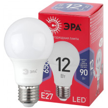 Лампочка светодиодная ЭРА RED LINE LED A60-12W-865-E27 R Е27 12Вт груша холодный дневной свет