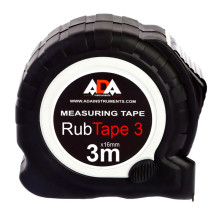 Рулетка ударопрочная ADA RubTape 3 с полимерным покрытием ленты (сталь, с двумя СТОПами, 3 м)