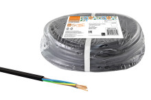 Провод ПВСмб 5х0,75 (20м), черный Народный