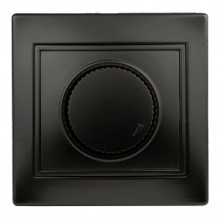 1-401-05  Intro Светорегулятор поворотный, 600Вт 230В, IP20, СУ, Plano, антрацит