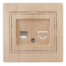 Розетка Intro Plano 1-303-11 информационная RJ45, IP20, СУ, Plano, сосна