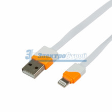USB кабель для iPhone 5/6/7 моделей slim шнур плоский на рамке 1М