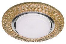 Светильник DK LD23 CHP/WH  ЭРА декор cо светодиодной подсветкой Gx53, шампань