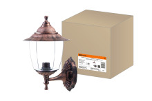 Светильник Прага Эл-11-71М 60 Вт Е27 настенный вверх медь, прозрачный плафон TDM