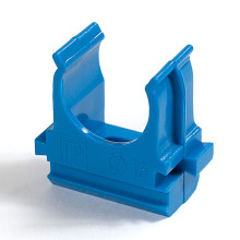 Крепёж-клипса для труб АБС-пластик синяя д20 в малой упаковке (10шт/1000шт уп/кор) Промрукав