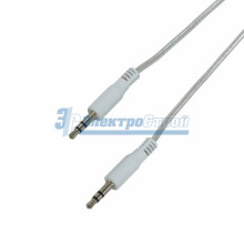 Аудио кабель AUX 3.5 мм гелевый 1M белый