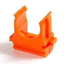 Крепёж-клипса для труб АБС-пластик оранжевая д16 в малой упаковке (10шт/1000шт уп/кор) Промрукав
