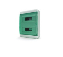 Бокс навесной 24 модуля, IP40, цвет дверки прозрачный зеленый, комплектация 1 (Текфор)(BNZ 40-24-1)